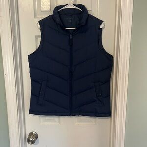Lands' End Dark Blue Quilted Vest
